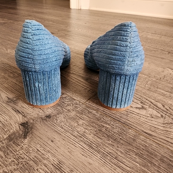 E8 By Miista Size 36 Blue Corduroy Block Heel - Picture 4 of 7